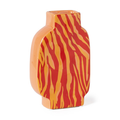 Vaas zebra – rood/oranje – 20.8x13x5.2 cm